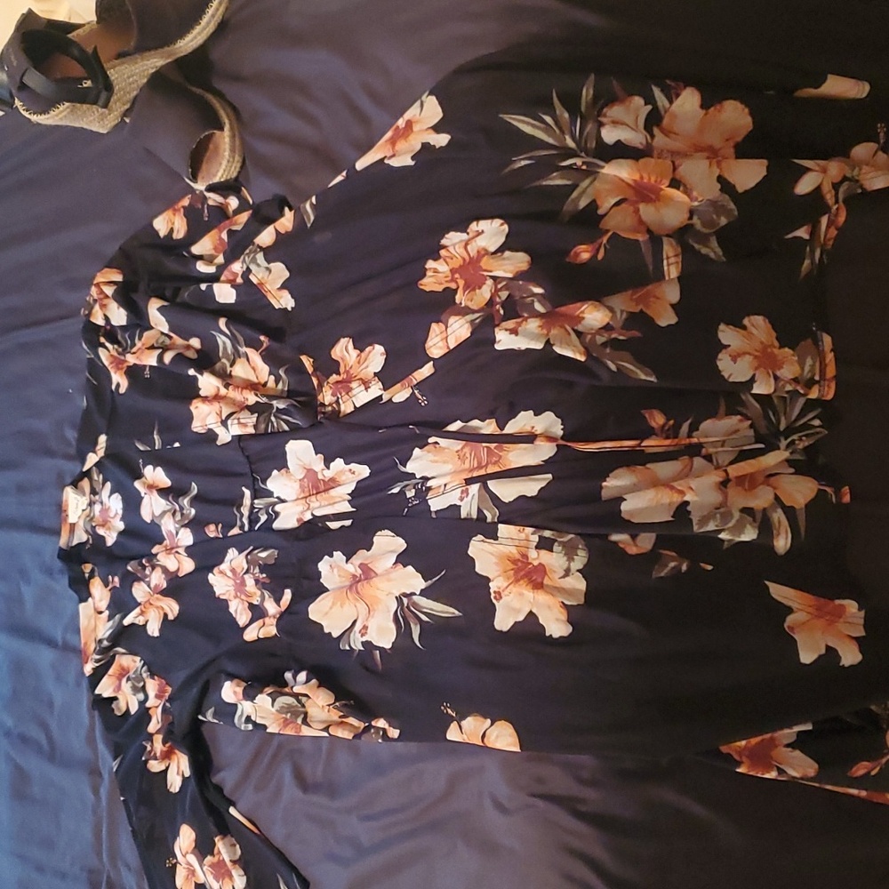 Sheer floral duster
